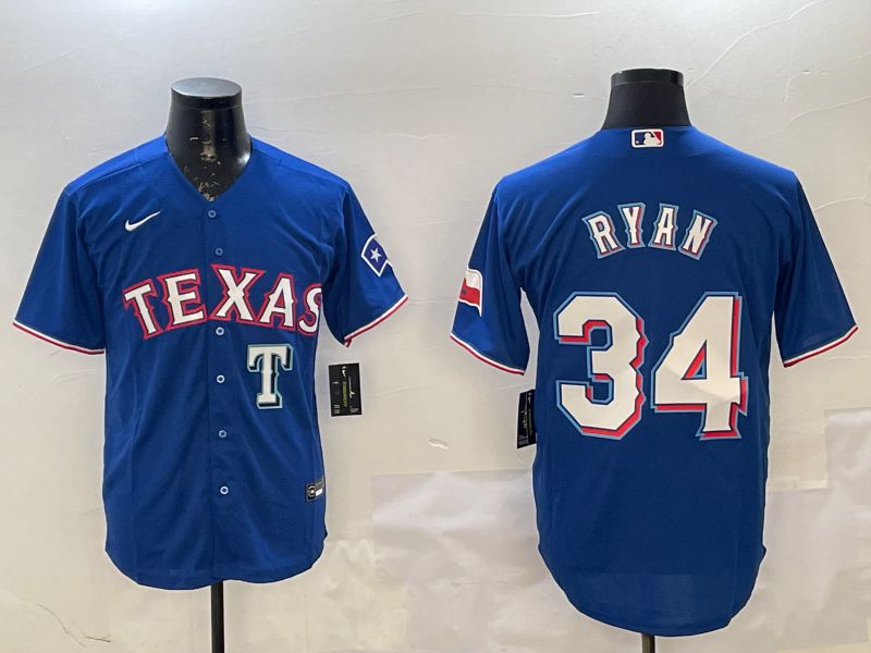 Men Texas Rangers #34 Ryan Blue Game 2025 Nike MLB Jersey style 4